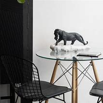 Load image into Gallery viewer, Black Panther with Cub Figurine