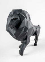 Load image into Gallery viewer, Lion Figurine, Black matte