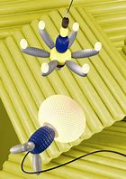 Load image into Gallery viewer, Soft Blown Chandelier Blue