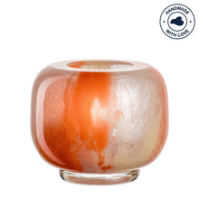 Load image into Gallery viewer, Cipria Due Vase Orange/Cream 11 cm