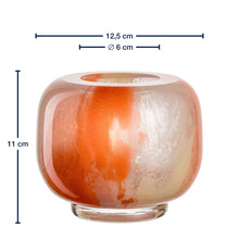 Load image into Gallery viewer, Cipria Due Vase Orange/Cream 11 cm
