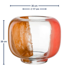 Load image into Gallery viewer, Cipria Due Vase Apricot/Salmon 26 cm