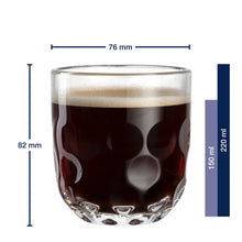 Load image into Gallery viewer, Gocce 1 Coffee Glass 220ml Set of 2