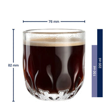 Load image into Gallery viewer, Gocce 3 Coffee Glass 220ml Set of 2