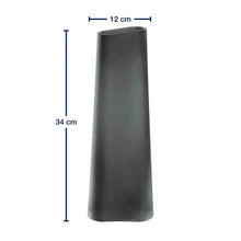 Load image into Gallery viewer, Turno Vase Grey Satin Finish 34 cm
