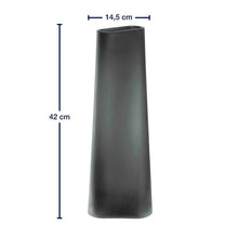 Load image into Gallery viewer, Turno Vase Grey Satin Finish 42 cm