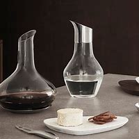 Load image into Gallery viewer, Sky Wine Carafe 2.3 L, Glass and Stainless Steel Coaster