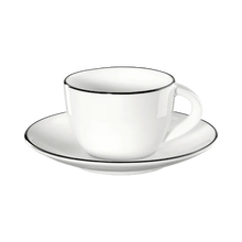 Load image into Gallery viewer, A Table Ligne Noire Espresso cup with Saucer