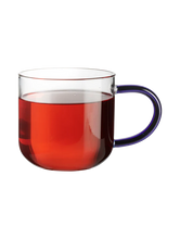 Load image into Gallery viewer, Coppa Glass Mug Blue Handle 0.4 L