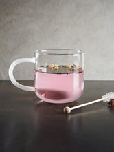 Load image into Gallery viewer, Coppa Glass Mug White Handle 0.4 L