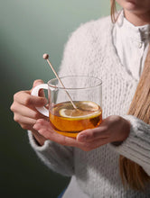 Load image into Gallery viewer, Coppa Glass Mug White Handle 0.4 L