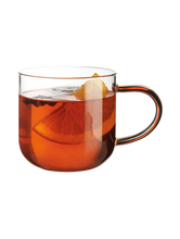 Load image into Gallery viewer, Coppa Glass Mug Brown Handle 0.4 L