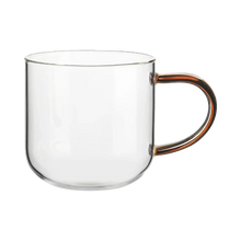 Load image into Gallery viewer, Coppa Glass Mug Brown Handle 0.4 L