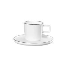 Load image into Gallery viewer, Oco Ligne Noire Espresso cup with Saucer