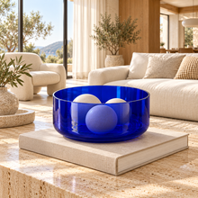 Load image into Gallery viewer, Deep Blue Glass Decorative Bowl ∅ 22.7 Cm