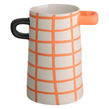 Load image into Gallery viewer, Rayu Vase, Orange Checkered H: 17 cm