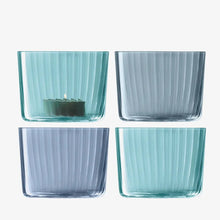 Load image into Gallery viewer, Gems Tealight Holder 6cm Set of 4 Sapphire Blue