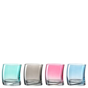 Swing glass set of 4, cold colors