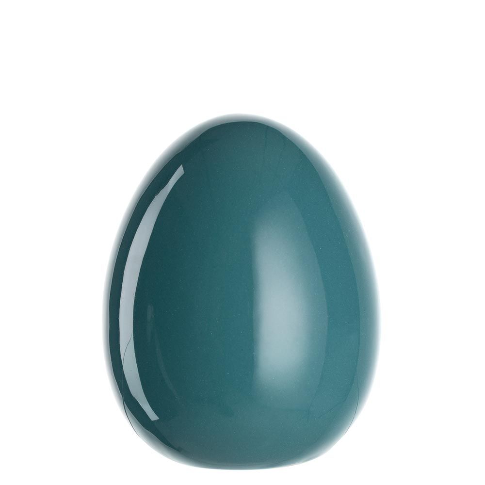 Ceramic egg 12cm petrol