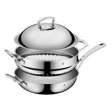 Load image into Gallery viewer, Wok with Metal Lid & Steam Insert ∅ 32cm