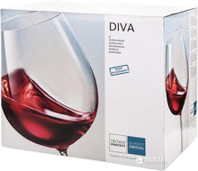 Load image into Gallery viewer, Diva Burgundy Red Wine Glass