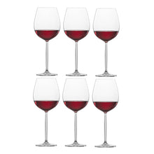 Load image into Gallery viewer, Diva Burgundy Red Wine Glass