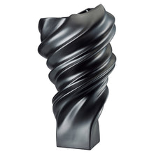 Load image into Gallery viewer, Squall Black matt Vase 32cm