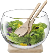 Load image into Gallery viewer, Serve salad set wooden base
