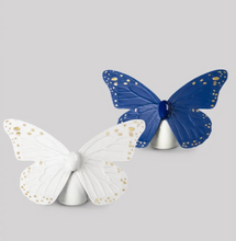 Load image into Gallery viewer, Butterfly Figurine. Golden Luster &amp; Blue
