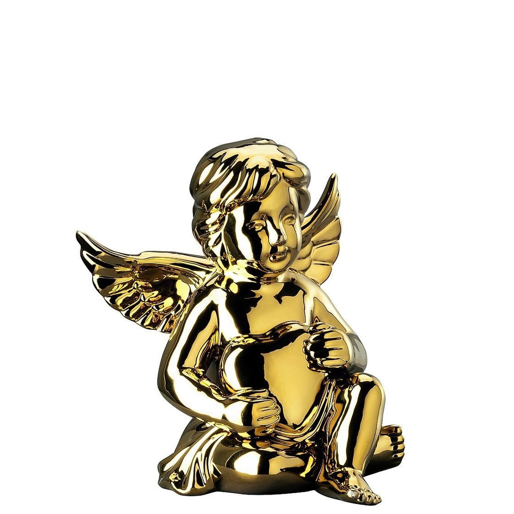 Angel with heart gold 10cm