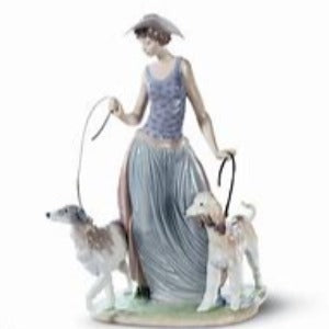 Elegant Promenade Woman Figurine
