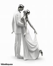 Load image into Gallery viewer, Happy Anniversary Couple Figurine. Silver Lustre
