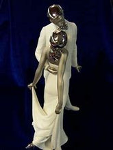 Load image into Gallery viewer, Happy Anniversary Couple Figurine. Silver Lustre
