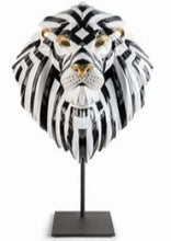 Load image into Gallery viewer, Lion Mask Black-Gold
