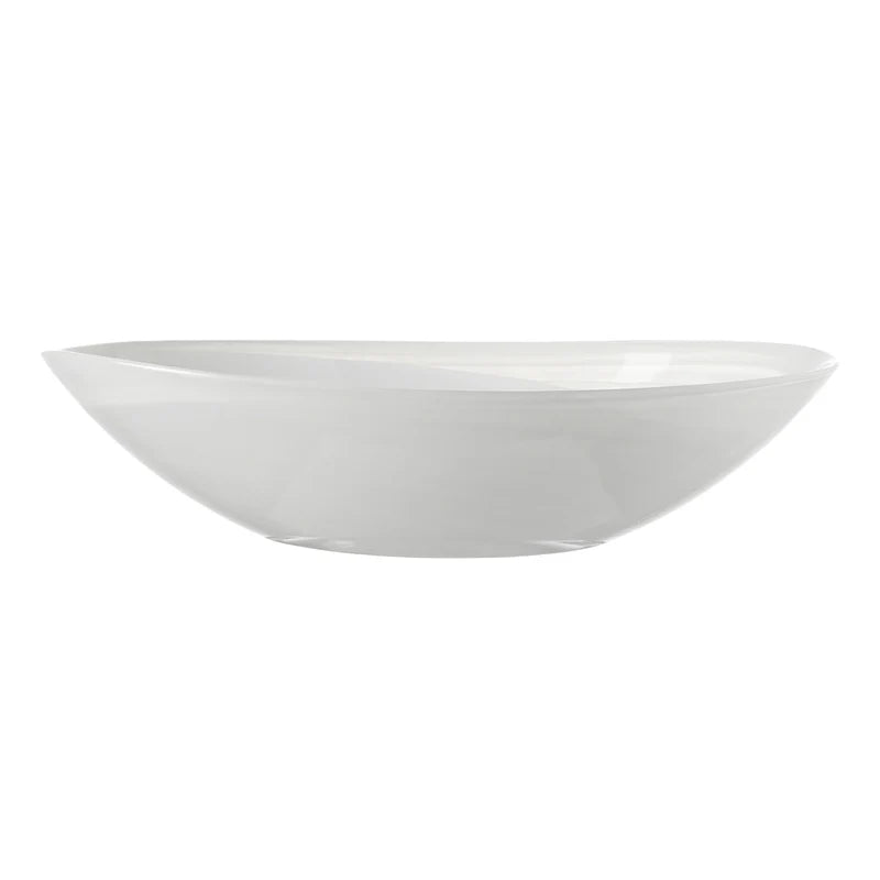 Alabastro Oval Bowl 22 cm White