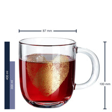 Load image into Gallery viewer, Emozione Cup 400 ml Fingerprint Heart
