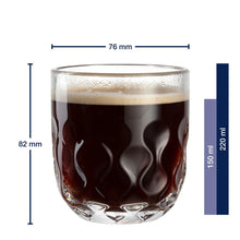 Load image into Gallery viewer, Gocce 2 Coffee Glass 220ml Set of 2
