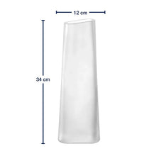 Load image into Gallery viewer, Turno Vase White Satin Finish 34 cm
