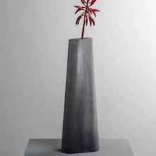 Load image into Gallery viewer, Turno Vase Grey Satin Finish 34 cm
