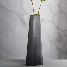 Load image into Gallery viewer, Turno Vase Grey Satin Finish 42 cm
