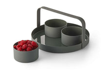 Load image into Gallery viewer, Clara Snack Tray with 3 Bowls Green Powder Coated
