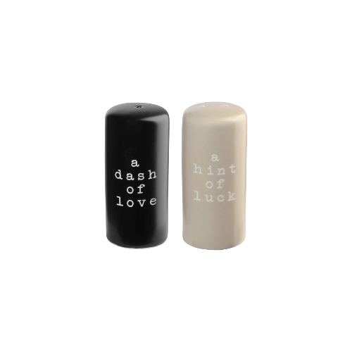 Hey! Salt/Pepper Shaker Set