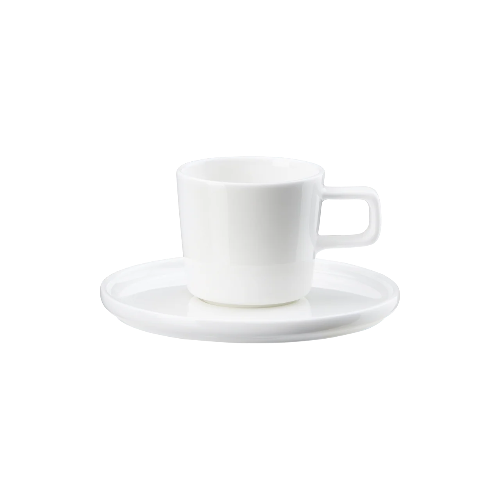 Oco White Espresso Cup with Saucer