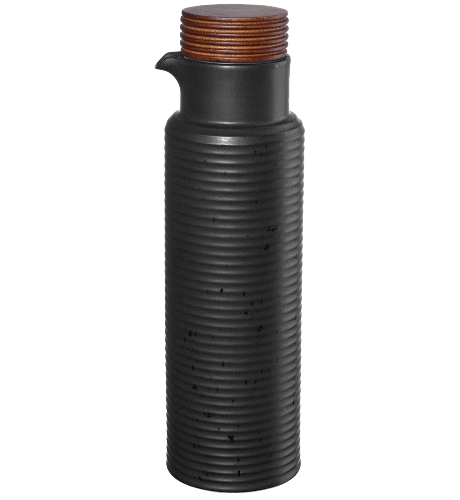 Kitchen'art Vinegar and Oil Bottle, Black 0.4 L
