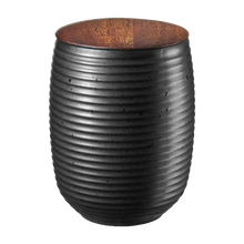 Load image into Gallery viewer, Japandi Tea Jar with Wooden Lid Black 0.3 L
