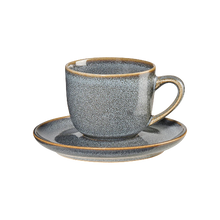 Load image into Gallery viewer, Saisons Espresso Cup with Saucer, Denim
