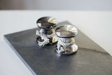 Load image into Gallery viewer, Hamburger Shaker Salt and Pepper - Nickel
