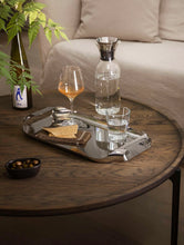 Load image into Gallery viewer, Serving Tray 43 x 25 cm Stainless Steel + Silicone Mat for Steel Tray
