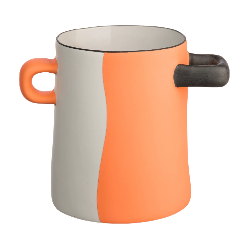 Rayu Vase, Orange Split H: 15.5 cm