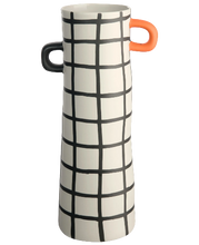 Load image into Gallery viewer, Rayu Vase, Black Checkered H: 28 cm
